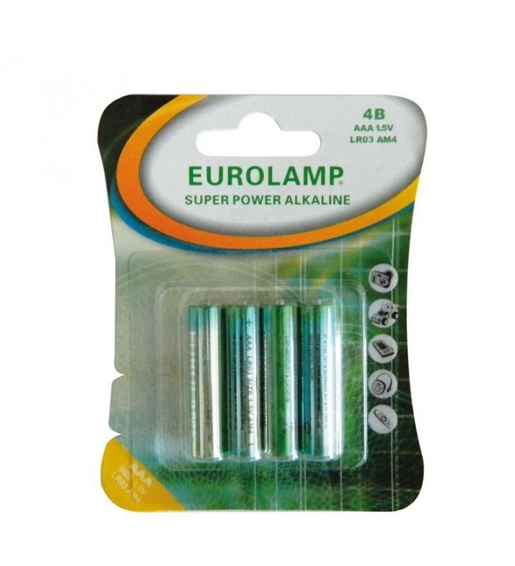 ΑΛΚΑΛΙΚΗ ΜΠΑΤΑΡΙΑ ΑΑA BLISTER 4ΤΕΜ EUROLAMP 