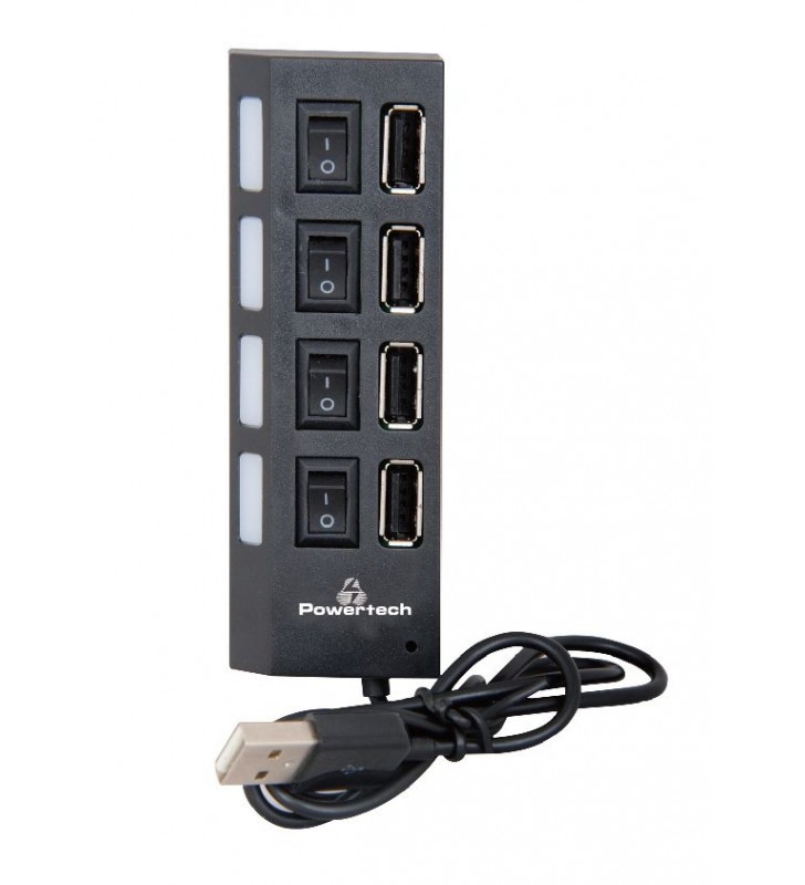 HUB 4 Port USB 2.0V με διακόπτη ON/OFF POWERTECH PT-112