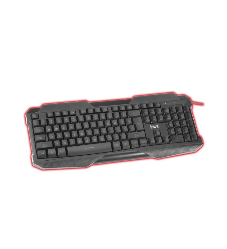 ΠΛΗΚΤΡΟΛΟΓΙΟ USB HVT G400V GAMING ΜΑΥΡΟ ΜΕ ΚΟΚΚΙΝΟ ΦΩΤΙΣΜΟ