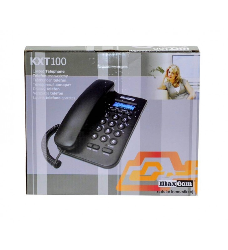ΣΤΑΘΕΡΟ ΤΗΛΕΦΩΝΟ Maxcom KXT100 Μαύρο με Οθόνη