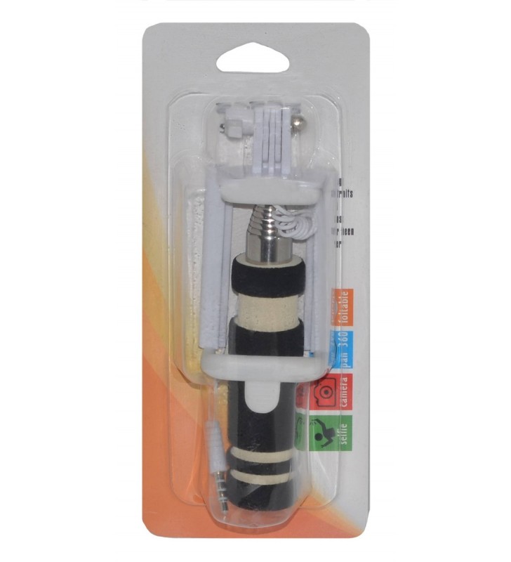 SELFIE STICK ANCUS CLASSIC MINI ΜΑΥΡΟ ΜΕ ΚΑΛΩΔ. JACK 3,5mm