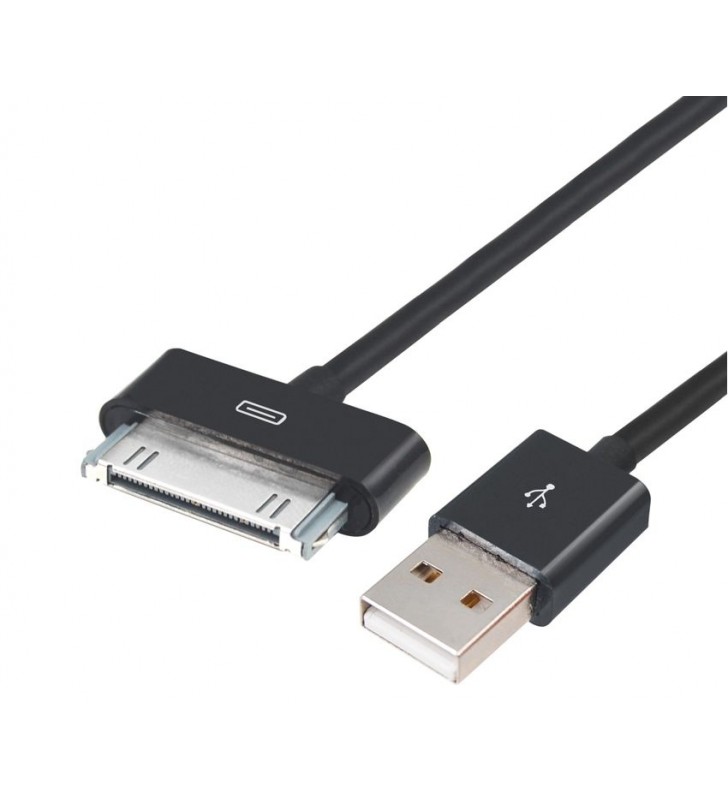 ΚΑΛΩΔΙΟ USB 2.0 ΓΙΑ  IPAD & I PHONE 4/4S - 1m - BLACK POWERTECH