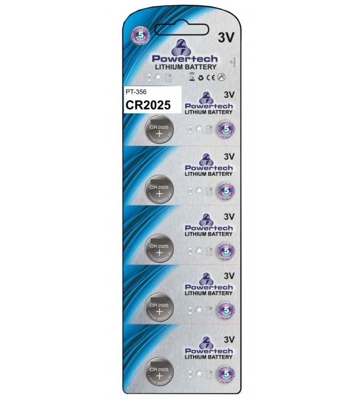 ΜΠΑΤΑΡΙΑ ΛΙΘΙΟΥ 3v, CR2025 - 1 ΤΕΜ POWERTECH