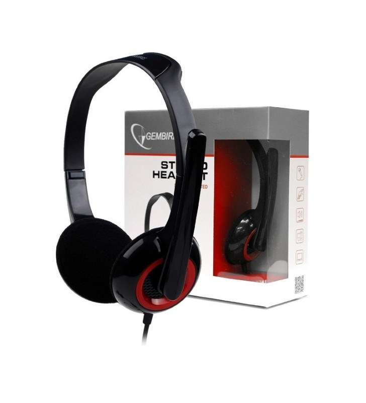 ΑΚΟΥΣΤΙΚΑ STEREO ΜΕ ΜΙΚΡΟΦΩΝΟ MHS-002 GEMBIRD BLACK