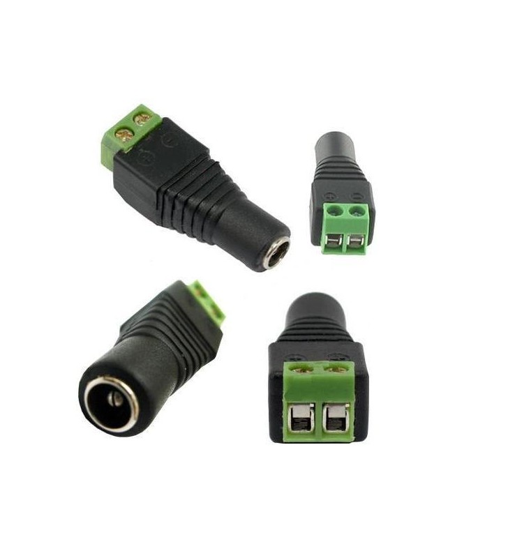 Βύσμα τροφοδοσίας θηλυκό 2.1mm με κλέμες 