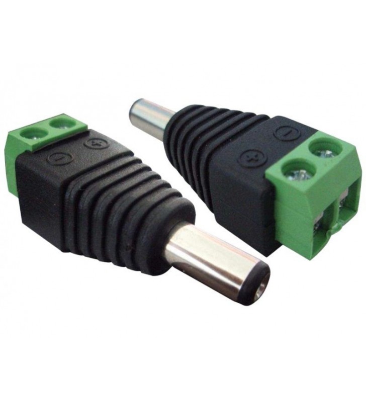 Βύσμα τροφοδοσίας αρσενικό 2.1mm με κλέμες