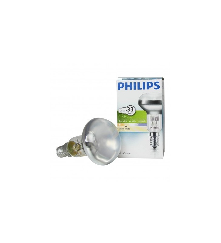 ΛΑΜΠΑ ΑΛΟΓΟΝΟΥ ΚΑΘΡΕΠΤΟΥ ECO PHILIPS R50 E14 28w