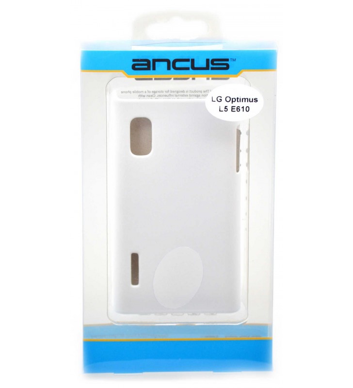 ΘΗΚΗ Faceplate Ancus για LG Optimus L5 E610 Velvet Feel Λευκή