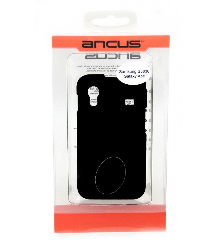 ΘΗΚΗ Faceplate Ancus για Samsung S5830 Galaxy Ace Velvet Feel Μαύρη