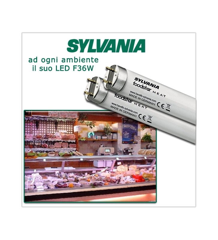 ΛΑΜΠΑ ΦΘΟΡΙΟΥ Τ8 58W SYLVANIA Κρεοπωλείου