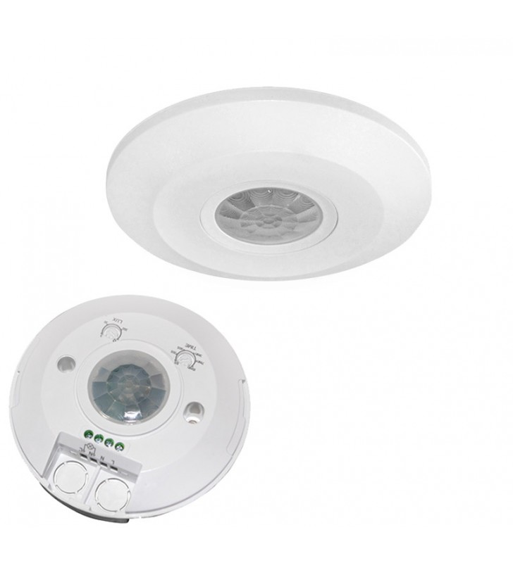 ΑΝΙΧΝΕΥΤΗΣ ΚΙΝΗΣΗΣ ΟΡΟΦΗΣ ΥΠΕΡΥΘΡΩΝ SLIM 360' 10A 230V Φ115 ΛΕΥΚΟ