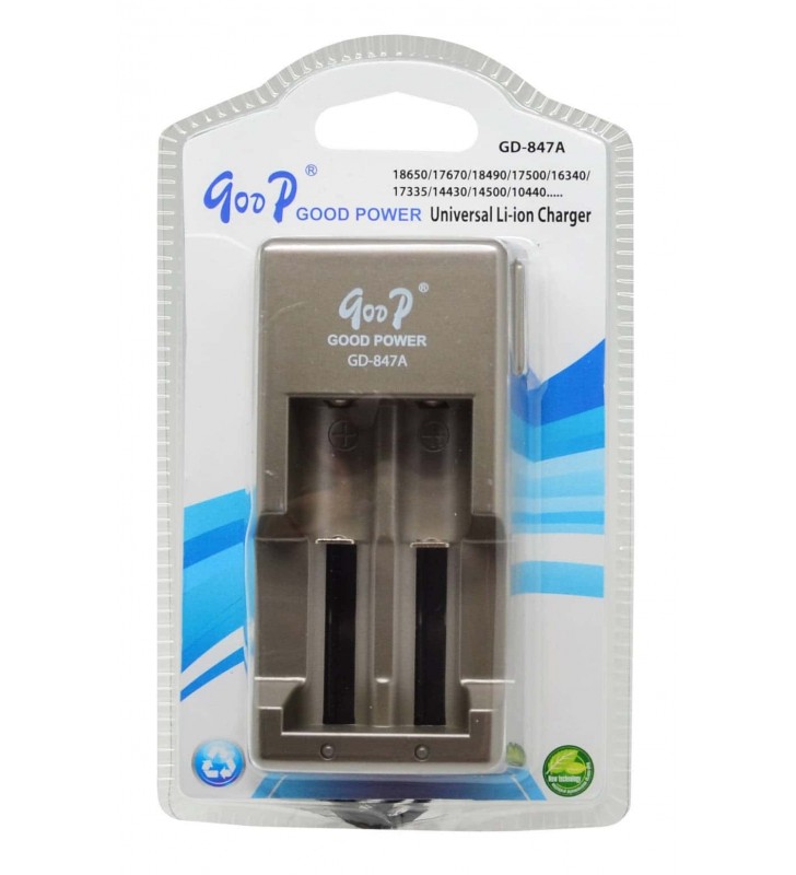 Φορτιστής Μπαταριών Βιομηχανικού Τύπου Goop  GD-847A για 18650/17670/18490 και άλλα