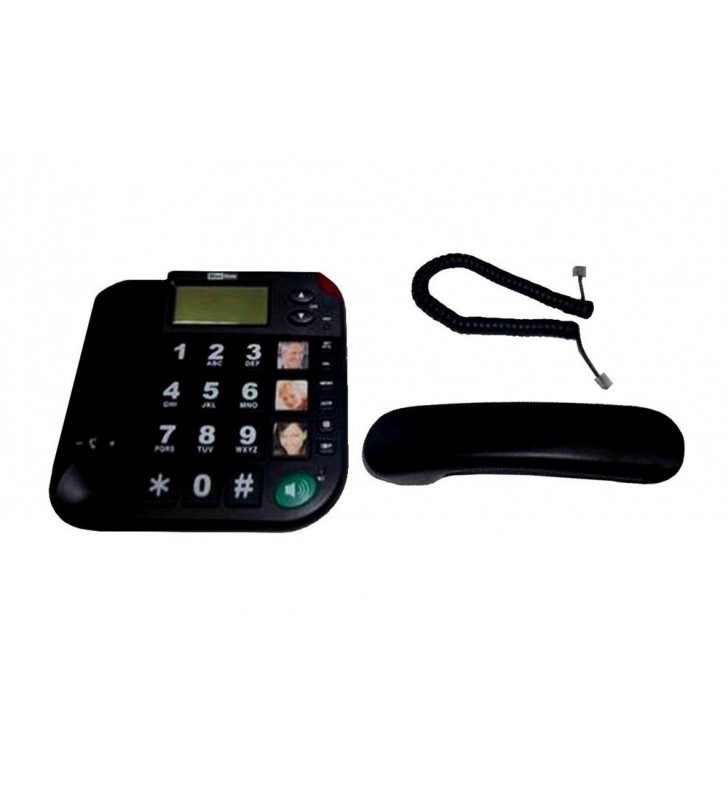 ΣΤΑΘΕΡΟ ΤΗΛΕΦΩΝΟ Maxcom KXT480 Μαύρο με Οθόνη, Ένδειξη Εισ/νης Κλήσης Led, Μεγάλα Πλήκτρα