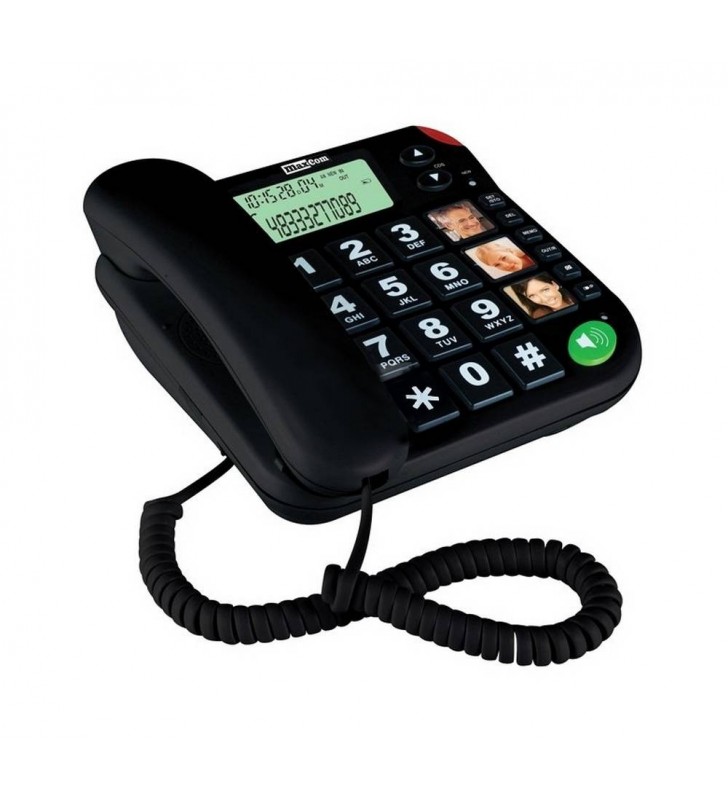 ΣΤΑΘΕΡΟ ΤΗΛΕΦΩΝΟ Maxcom KXT480 Μαύρο με Οθόνη, Ένδειξη Εισ/νης Κλήσης Led, Μεγάλα Πλήκτρα