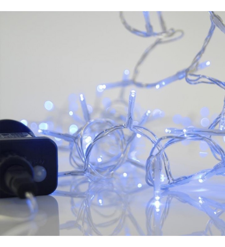 ΦΩΤΑΚΙΑ LED 100L ΜΕ ΠΡΟΓΡΑΜΜΑ, ΕΞΩΤ. ΧΩΡΟΥ 31v ΔΙΑΦΑΝΟ ΚΑΛ. / ΜΠΛΕ ΛΑΜΠΑΚΙ - (600-11563)