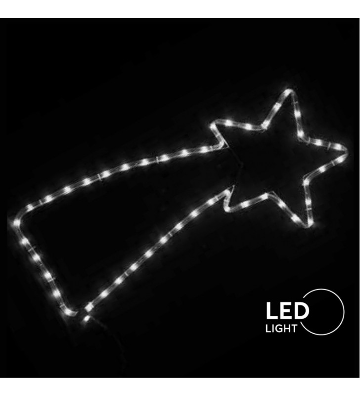 ΚΟΜΜΗΤΗΣ LED ΜΕ ΠΡΟΓΡΑΜΜΑ, ΛΕΥΚΟΣ, ME 2M. ΦΩΤΟΣΩΛΗΝΑ, 71Χ29εκ. IP44 - (600-20009)