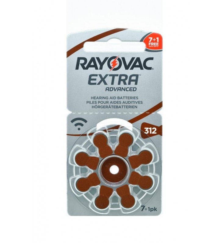 Μπαταρίες Ακουστικών Βαρηκοΐας Rayovac 312 Extra Advanced 1.45V Τεμ. 8