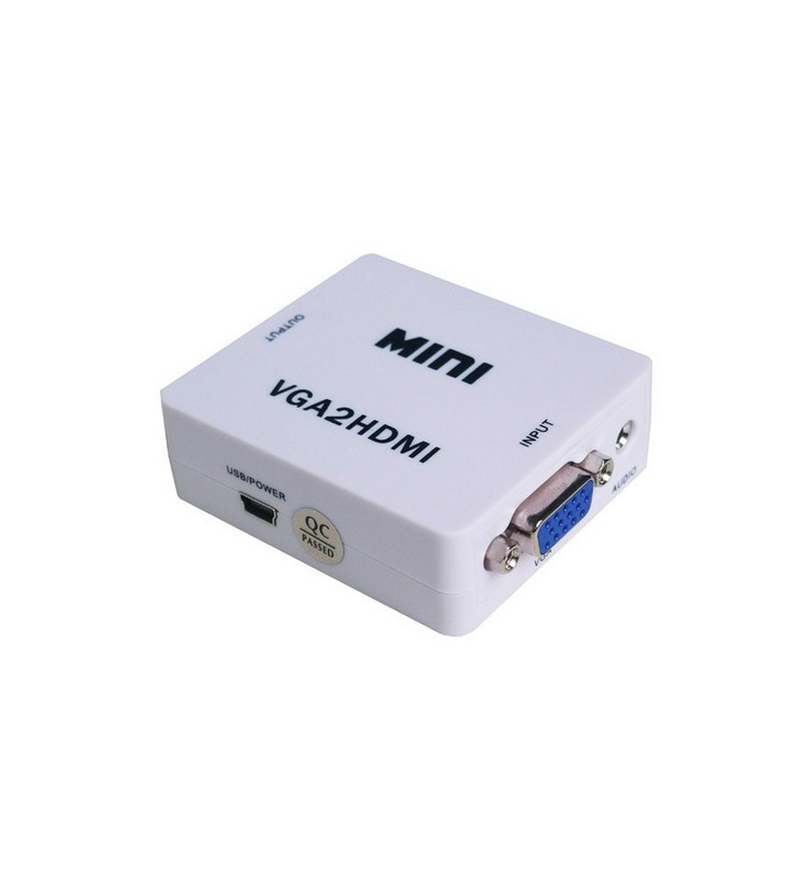 ΜΕΤΑΤΡΟΠΕΑΣ VGA θηλυκό με Ήχο σε HDMI (A) θηλυκό 720p/1080p, ANGA PS-M600