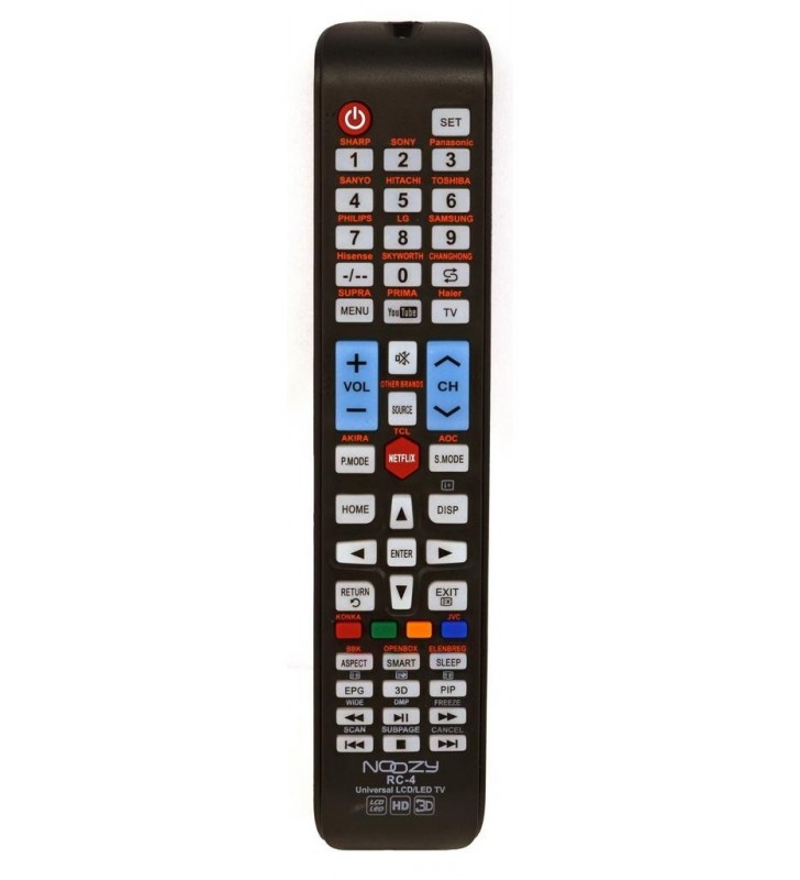 Τηλεχειριστήριο Noozy RC4 για Τηλεοράσεις, με Λειτουργία Εύκολου Προγραμματισμού