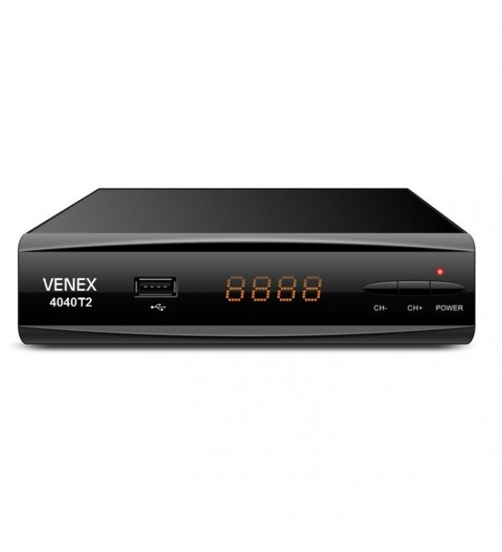 ΕΠΙΓΕΙΟΣ ΨΗΦΙΑΚΟΣ ΔΕΚΤΗΣ DVB-Τ2 ΜΕ ΟΘΟΝΗ & ΠΛΗΚΤΡΑ, VENEX-4040Τ2