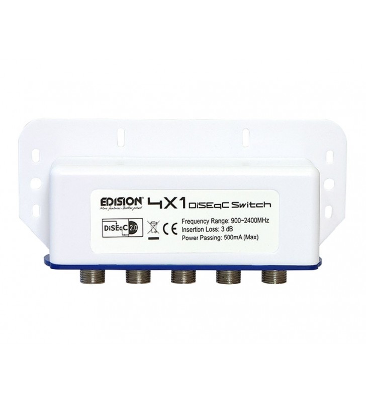 Διακόπτης DiseqC EDISION 4x1, σύνδεση εώς 4 Δορυφόρους προς 1 Δέκτη (02-01-0002)