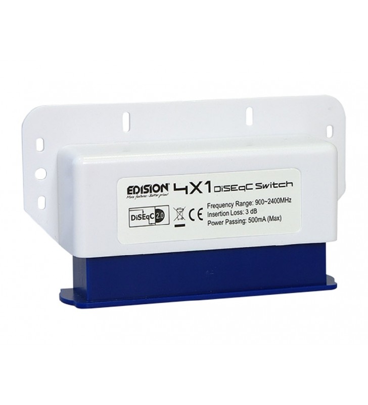 Διακόπτης DiseqC EDISION 4x1, σύνδεση εώς 4 Δορυφόρους προς 1 Δέκτη (02-01-0002)