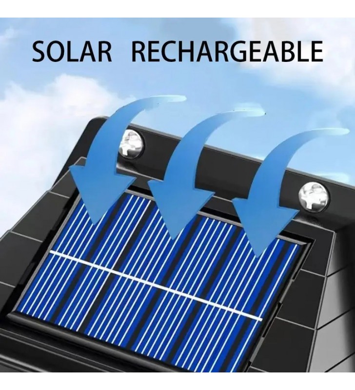 Ηλιακό Φωτιστικό Τοίχου LED με Vintage Λαμπτήρα Dim. με Αισθ. Κίνησης IP65 6000K - CAL Power (25926)