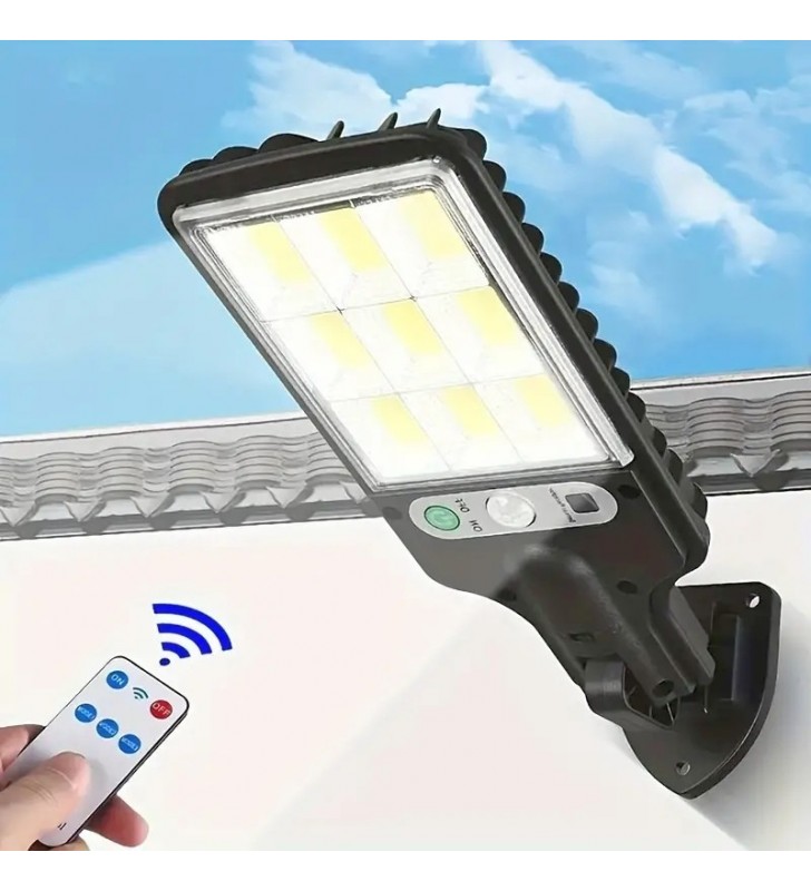 Ηλιακό Φωτιστικό LED Δρόμου 20W με Αισθ. Κίνησης & τηλεχ/ριο, IP65 6000K - CAL Power 616-1 (25925)