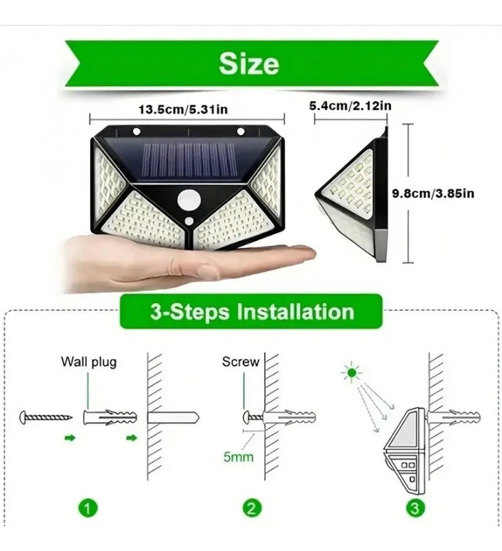 Ηλιακό Φωτιστικό LED 10W με Μπατ. λιθίου, Dimmable & Αισθ. Κίν. IP65 - CAL Power BD-100L (25924)