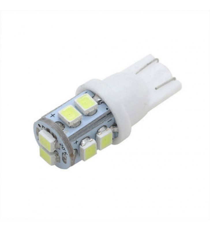 ΛΑΜΠΑΚΙ ΑΥΤΟΚΙΝΗΤΟΥ Led T10 W5W με 10 LED SMD 6500k (ΨΥΧΡΟ)
