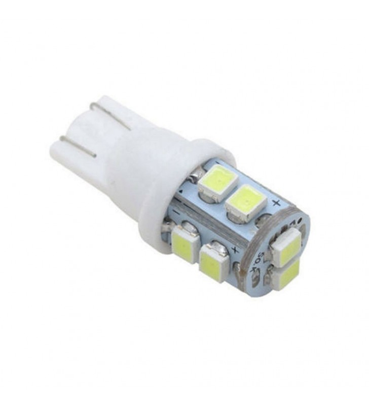 ΛΑΜΠΑΚΙ ΑΥΤΟΚΙΝΗΤΟΥ Led T10 W5W με 10 LED SMD 6500k (ΨΥΧΡΟ)