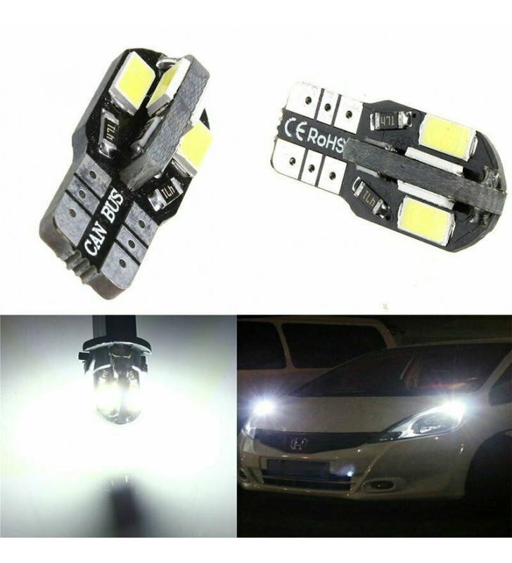 ΛΑΜΠΑΚΙ ΑΥΤΟΚΙΝΗΤΟΥ Led Canbus T10 W5W με 8 LED SMD 5730 6500k (ΨΥΧΡΟ)