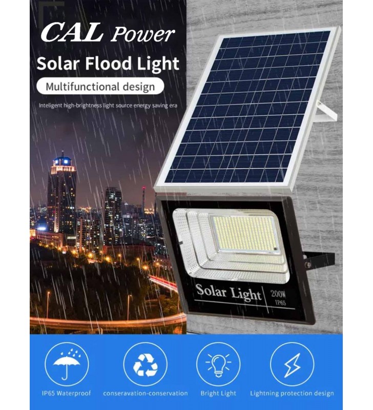 Ηλιακός προβολέας LED 100W με εξωτ. Φ/Β πάνελ - CAL Power CS01C-100W (25375)