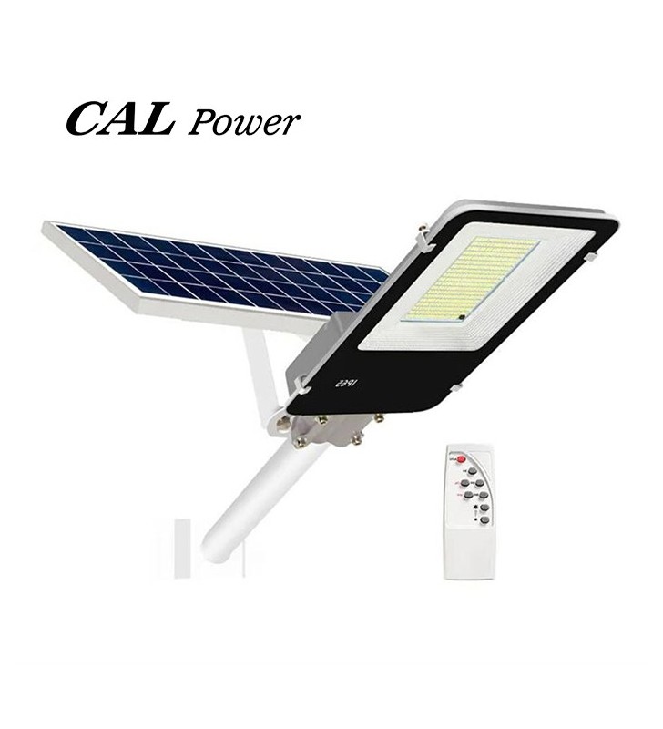 Ηλιακό Φωτιστικό δρόμου LED 80W με εξωτ. Φ/Β πάνελ + μεταλ. βάση - CAL Power CS03C-80W (25367)