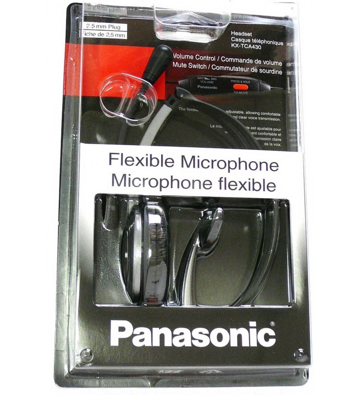 Ενσύρματο Aκουστικό Panasonic RP-TCA430 με Πλήκτρο Έντασης Μαύρο - Ασημί 2.5mm