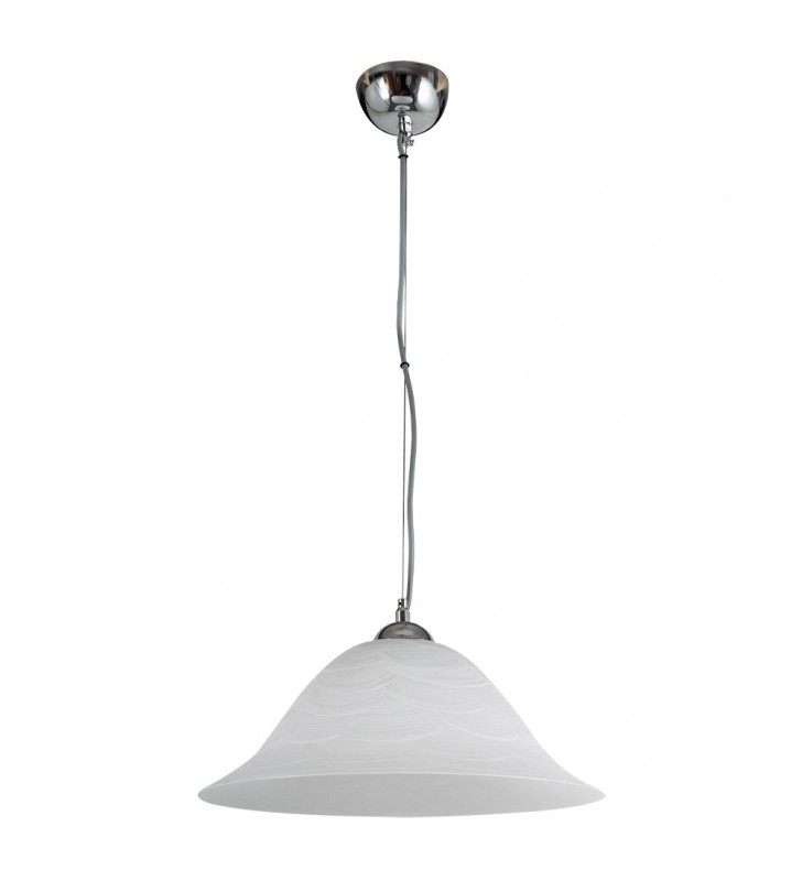 ΚΛΑΣΣΙΚΟ ΜΟΝΟΦΩΤΟ, ΓΥΑΛΙΝΟ Φ37cm, 1XE27 GA 105/37 WH ΣΥΡ/ΑΛΥΣ. 1/Φ ΛΕΥΚΟ - ARlight