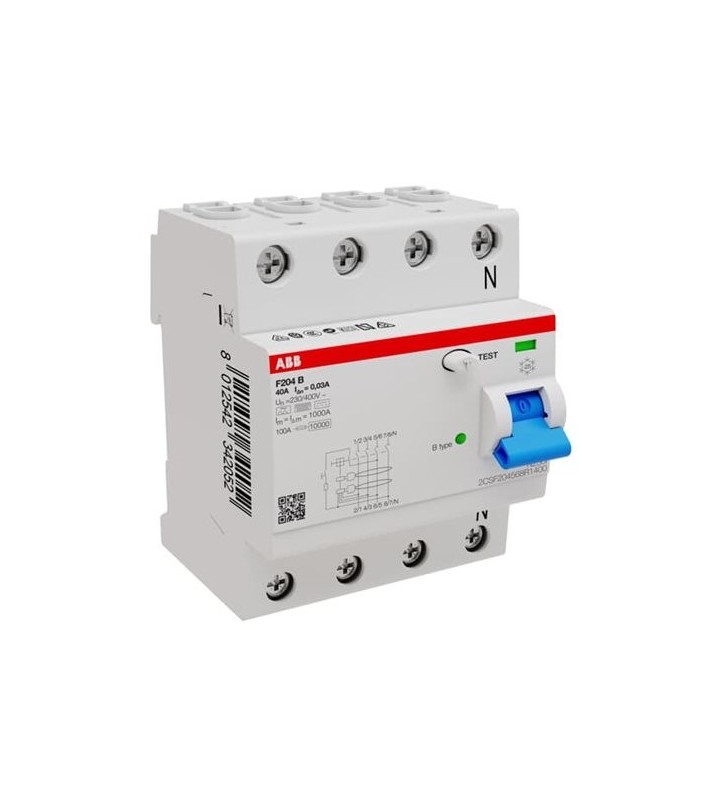 ABB Ρελέ Διαρροής 4P 30mA 40A Τύπου F - F204 F-40/0,03