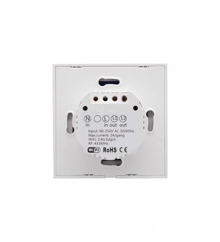 Original Sonoff T2 TX 3 Gang - Τριπλός Έξυπνος Γυάλινος Διακόπτης Αφής Επίτοιχος WiFi, RF (T2EU3C-TX